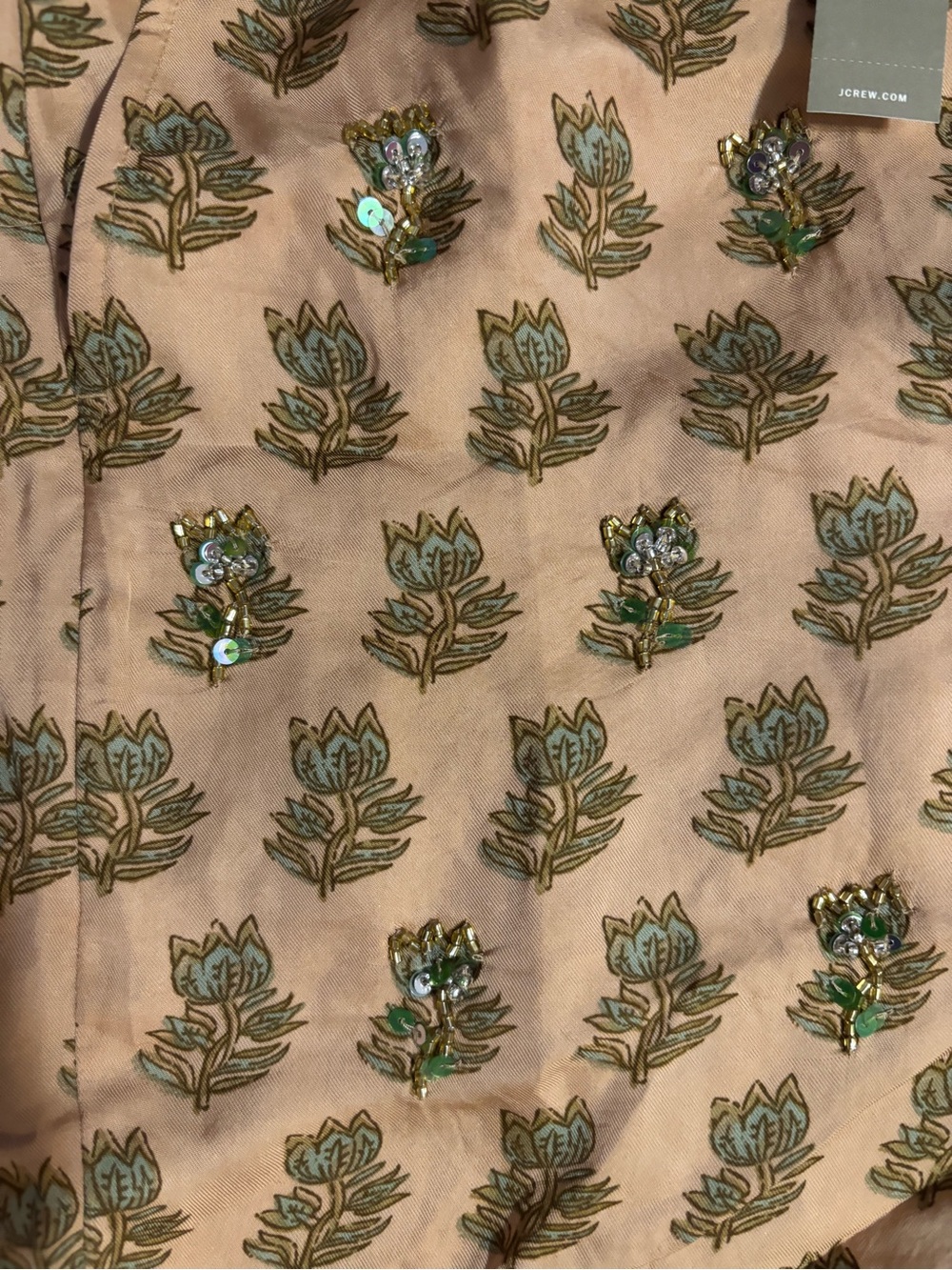 J. Crew Peach Floral Sequin-Embellished Shorts - Picture 4 of 6